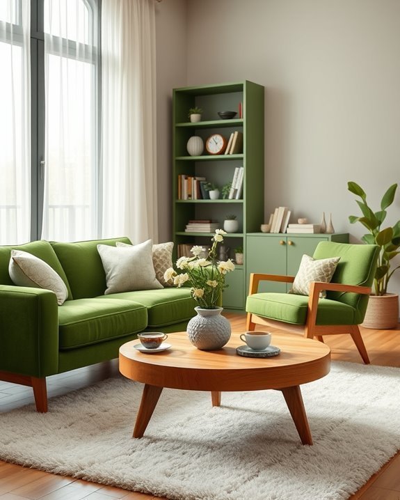 vintage green furniture charm