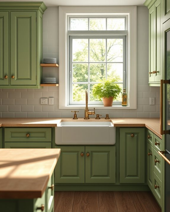 vintage green kitchen elegance