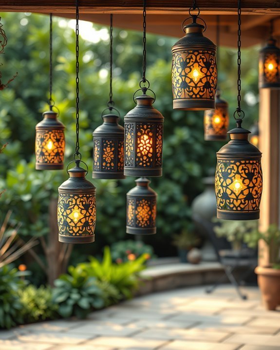 vintage lanterns create ambiance