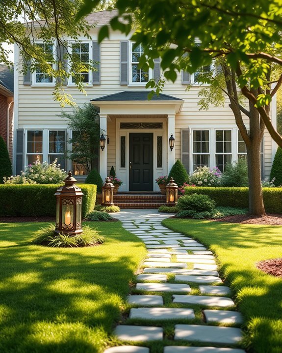 vintage lanterns enhance curb appeal