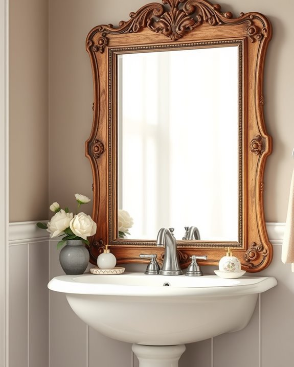 vintage mirrors add character