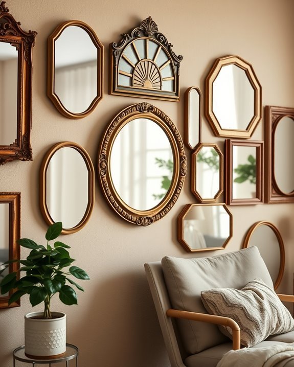 vintage mirrors enhance aesthetics