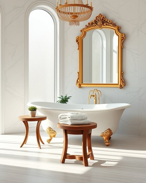 vintage mirrors enhance elegance