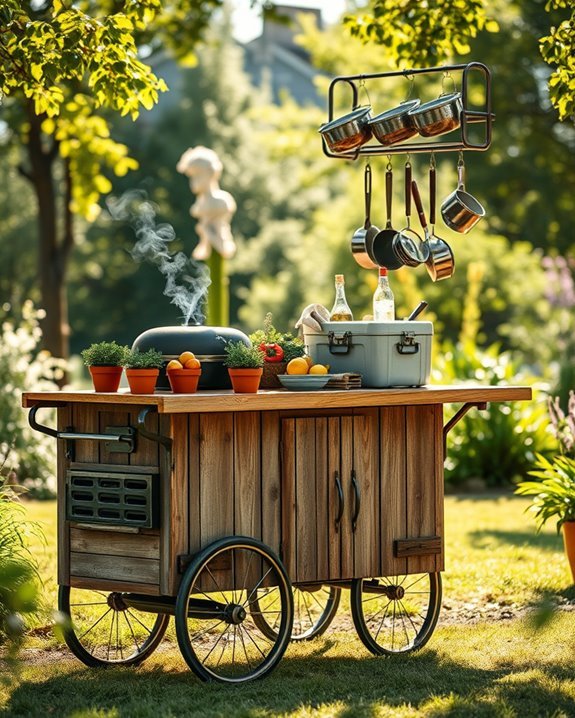 vintage mobile kitchen cart