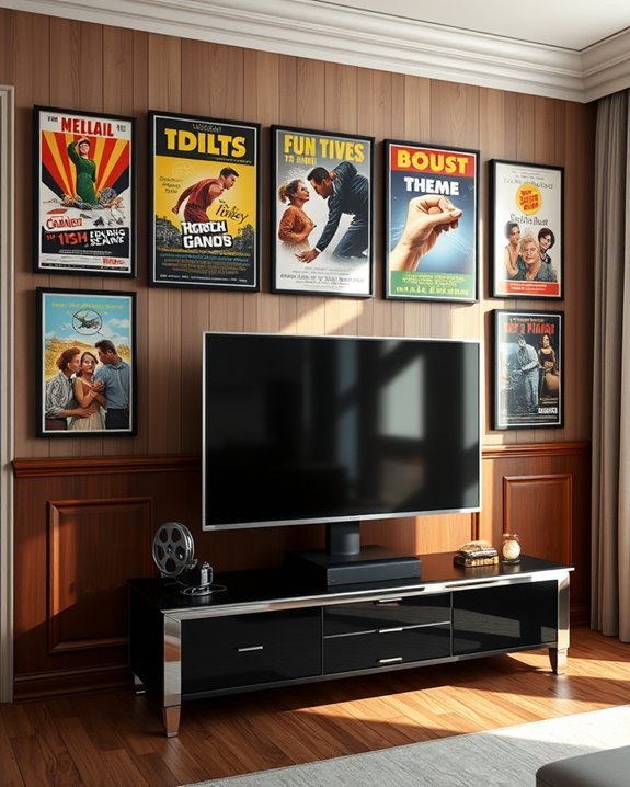 vintage movie poster display