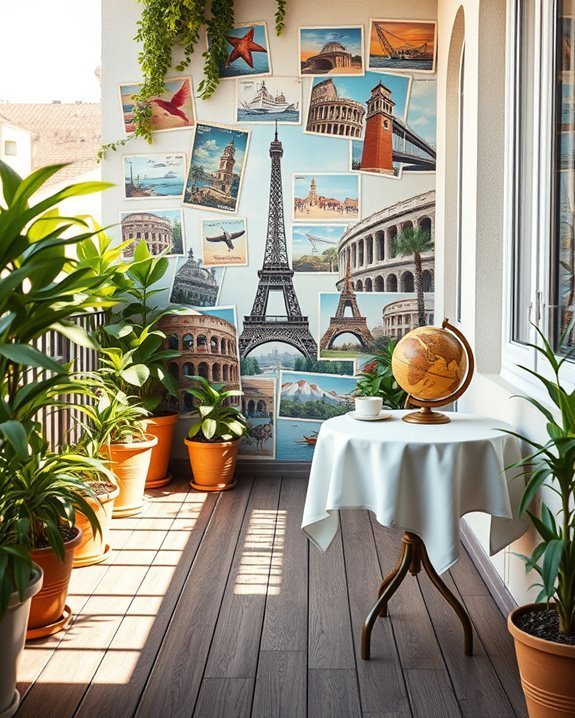 vintage postcard inspired balcony