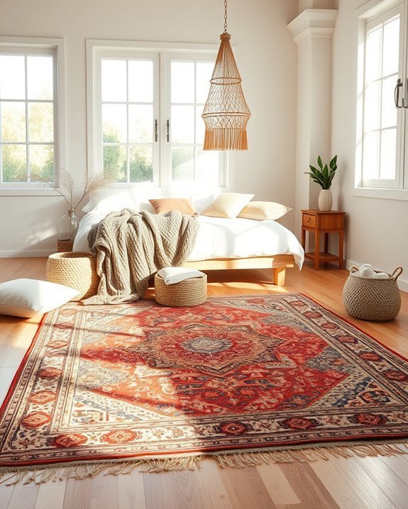 vintage rugs enhance warmth