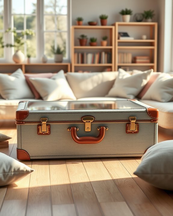 vintage suitcase coffee table