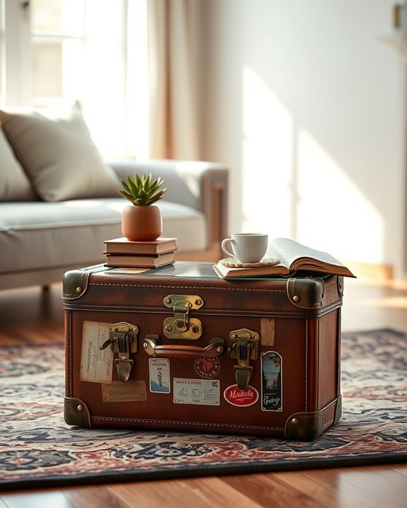 vintage suitcase table project