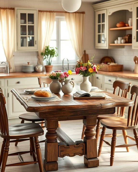 vintage table charming decor