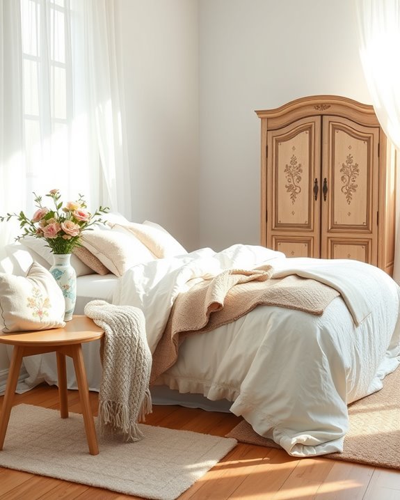 vintage textiles add warmth