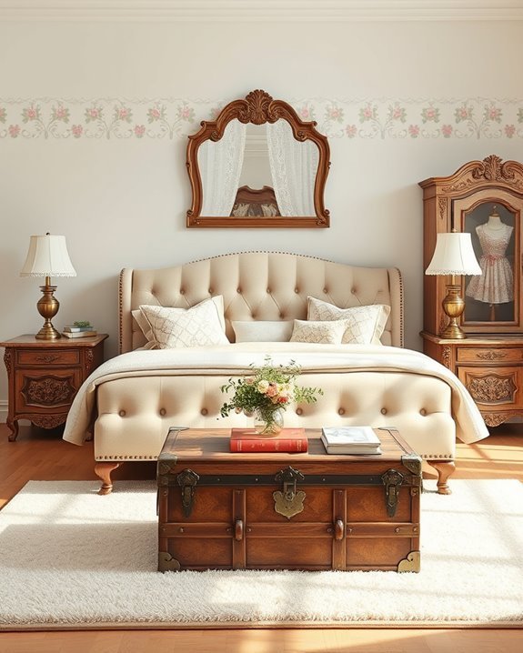 vintage textiles and accents