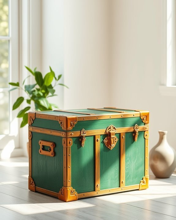 vintage trunk decor accent
