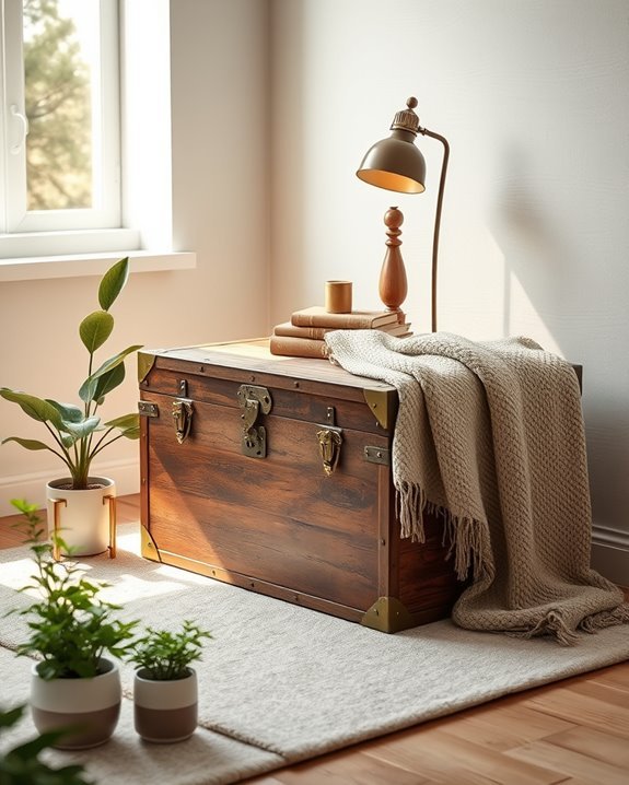 vintage trunk storage solution