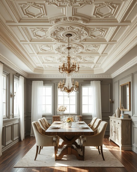vintage wainscoting and lighting