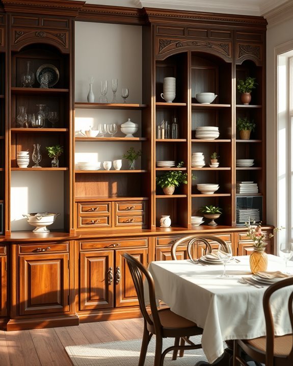 vintage wooden shelves charm