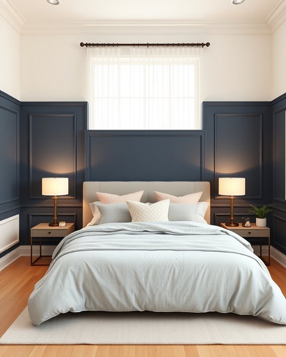 wainscoting color contrast design