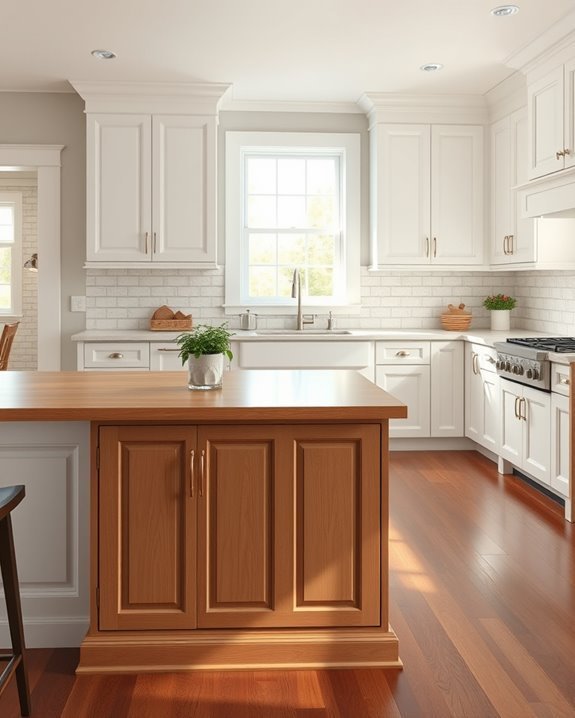 wainscoting enhances kitchen elegance
