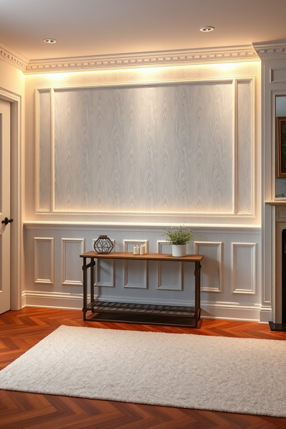 wainscoting with led lighting