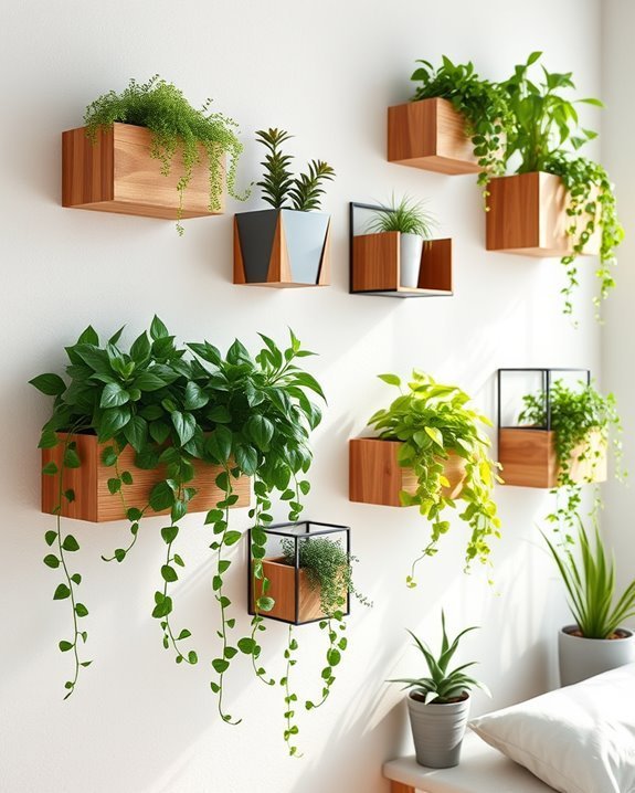 wall mounted plant displays