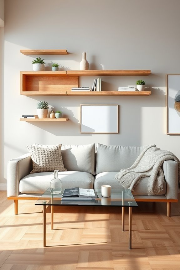 wall mounted shelves organization benefits