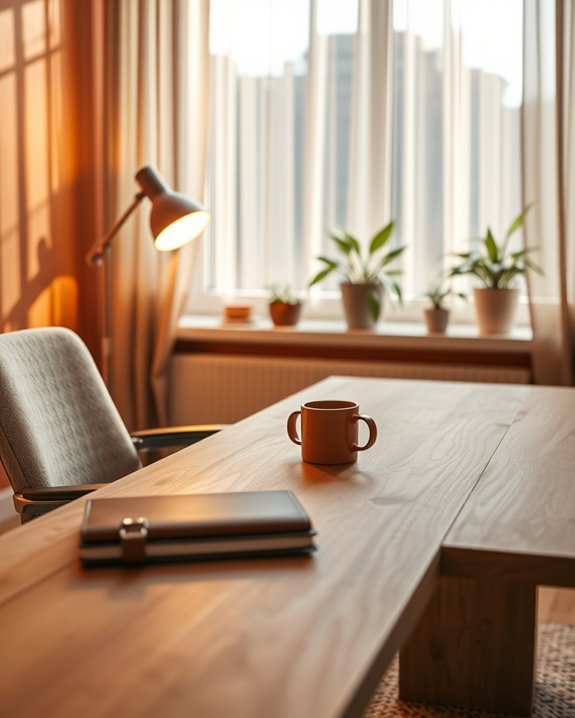 warm ambiance through lighting