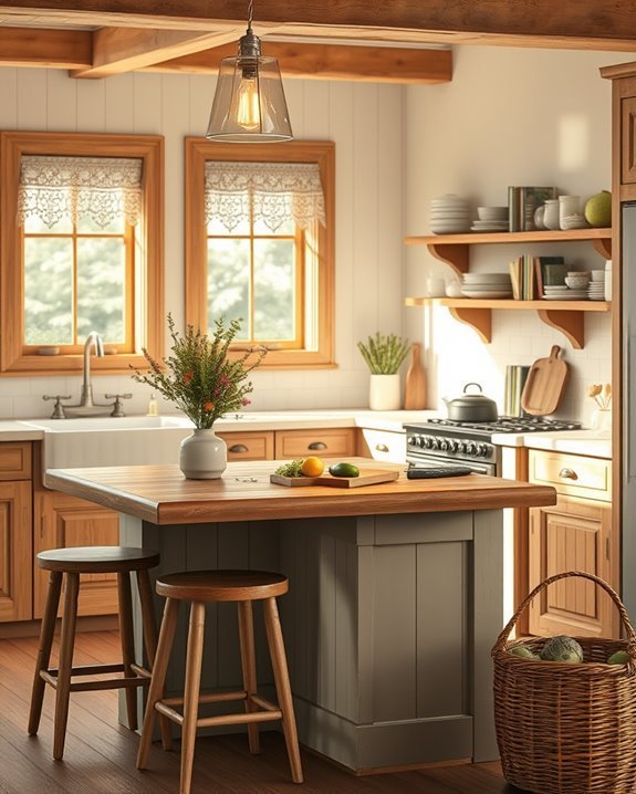 warm ambient kitchen lighting