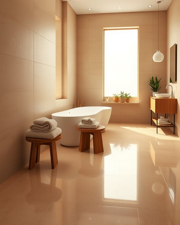 warm beige bathroom retreat