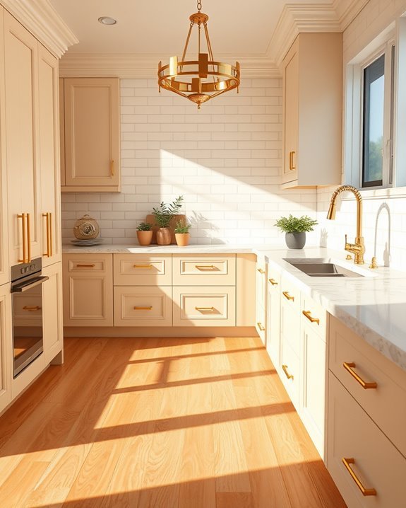 warm beige with gold