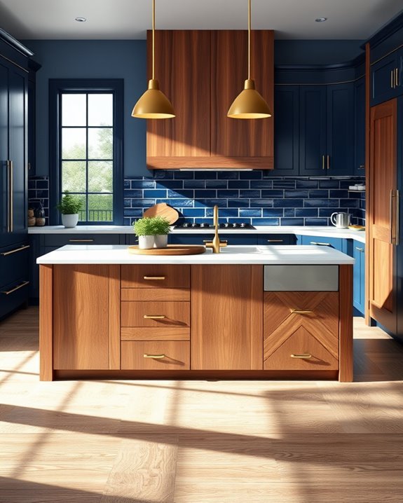 warm blue and brown elegance