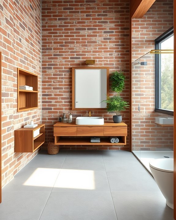 warm brick and wood