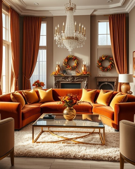 warm brown and gold decor