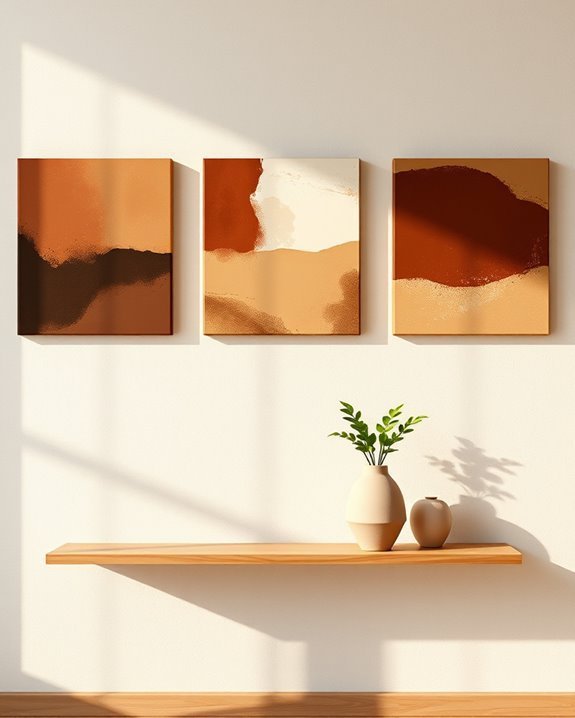 warm brown canvas decor