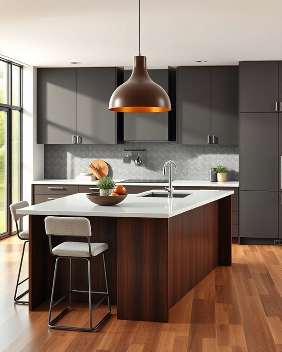 warm brown pendant lighting