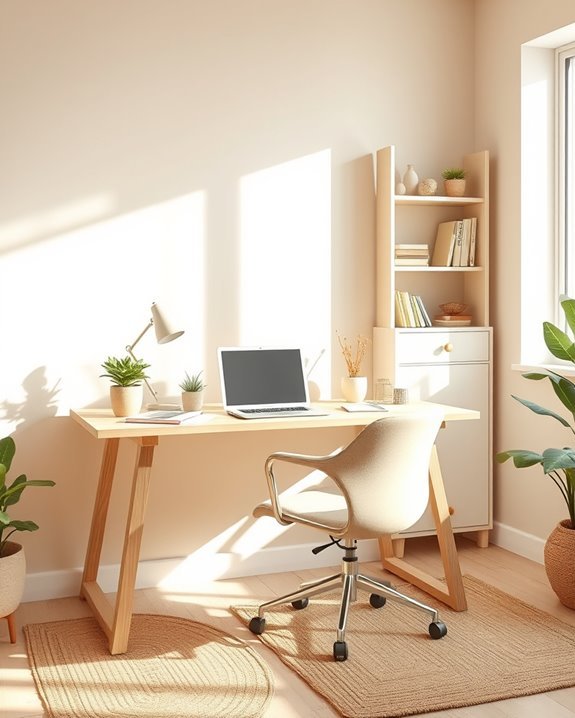 warm calming workspace atmosphere