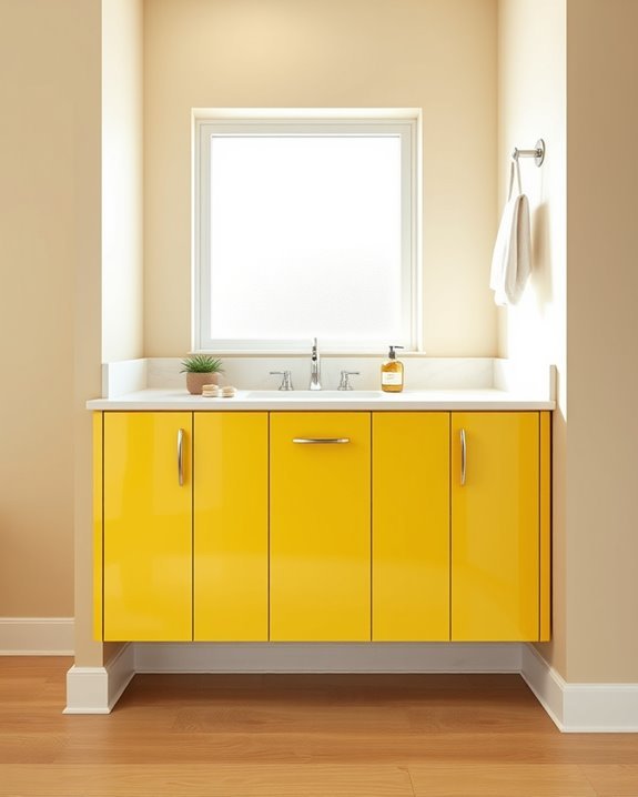 warm cheerful bathroom transformation