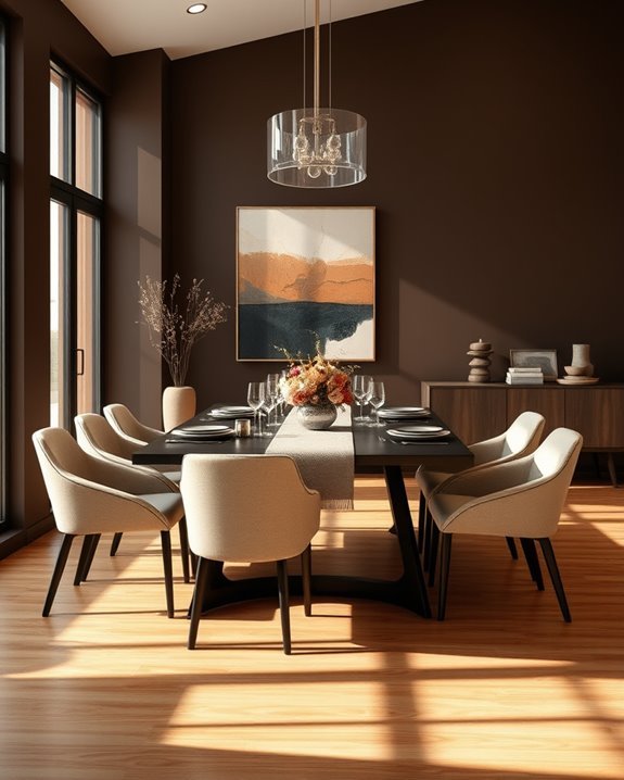 warm chocolate elegance dining
