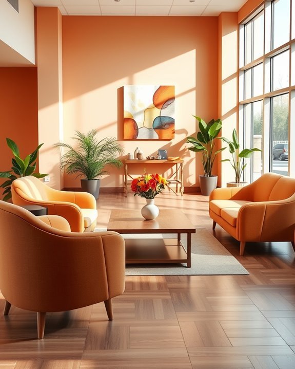 warm colors enhance healing environments