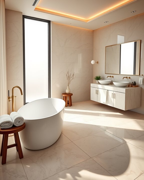 warm cozy bathroom floors