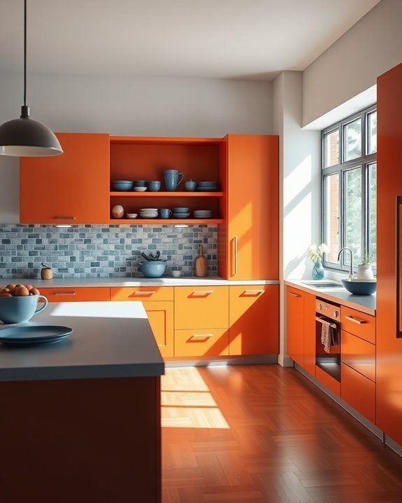 warm cozy kitchen contrast