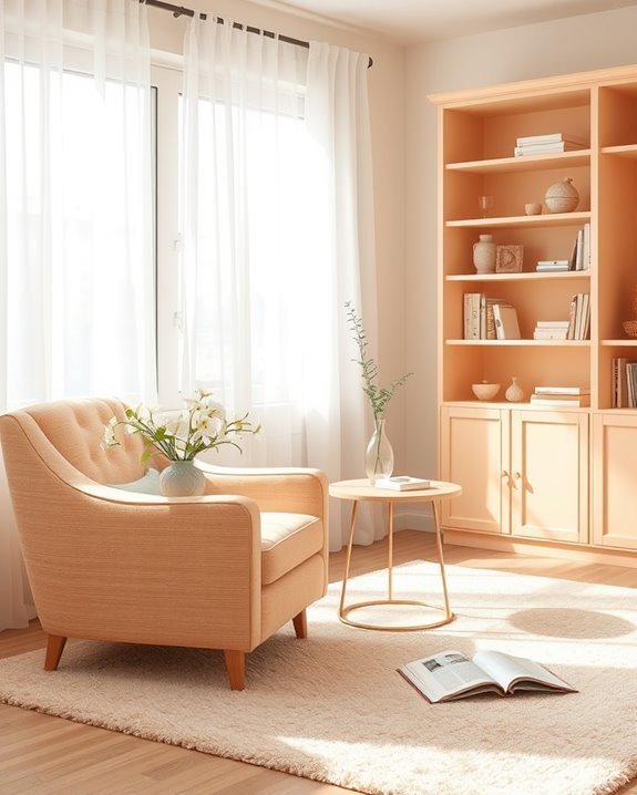 warm cozy light peach