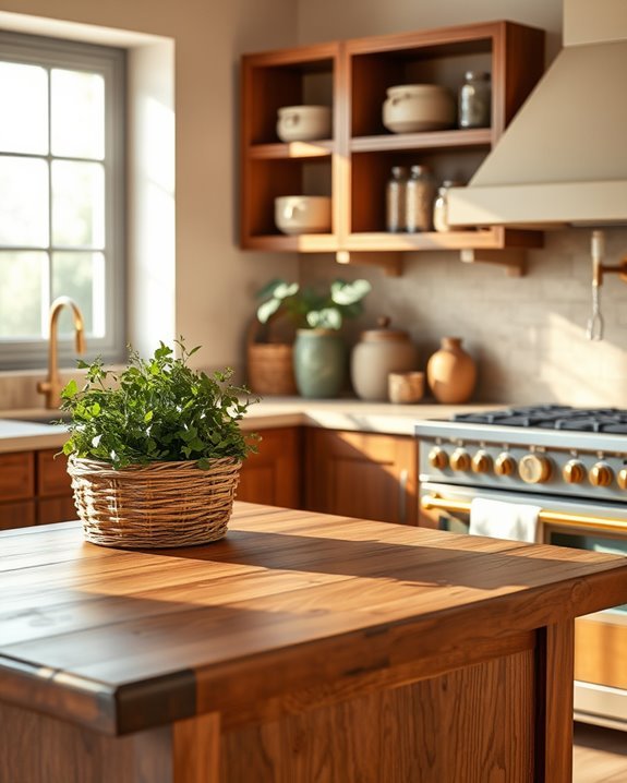 warm earthy kitchen decor