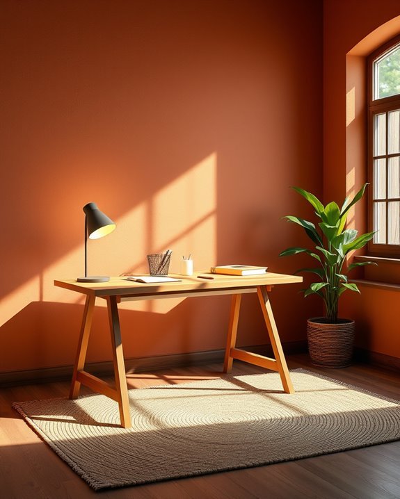 warm earthy workspace accent