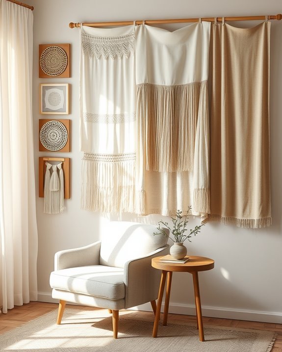 warm fabric wall decor