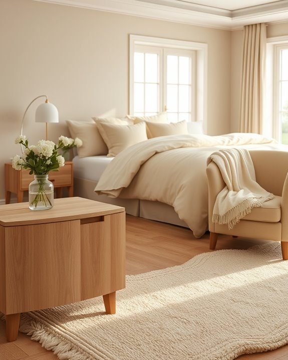 warm inviting beige finishes