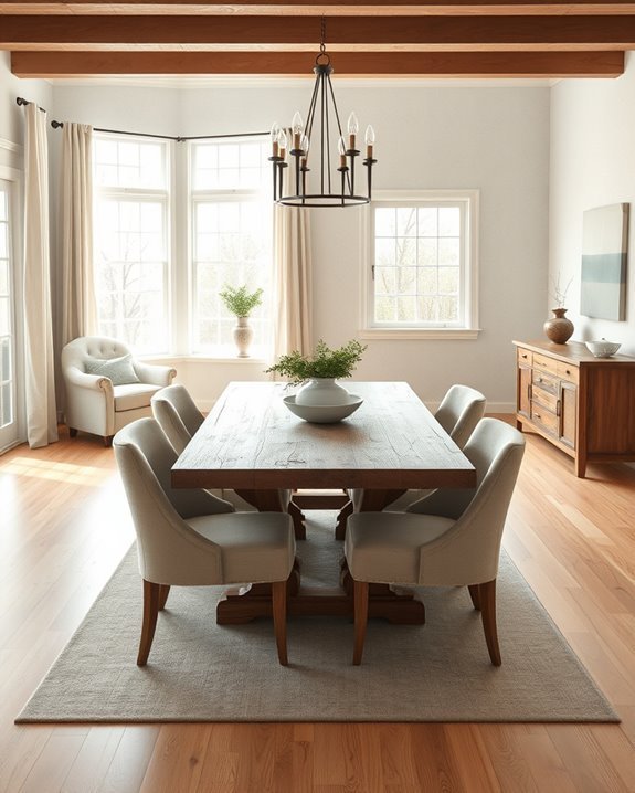 warm inviting family dining