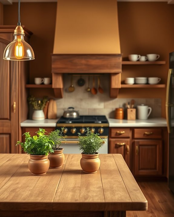 warm inviting kitchen atmosphere
