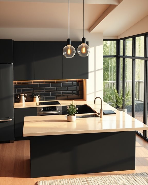 warm inviting kitchen lighting