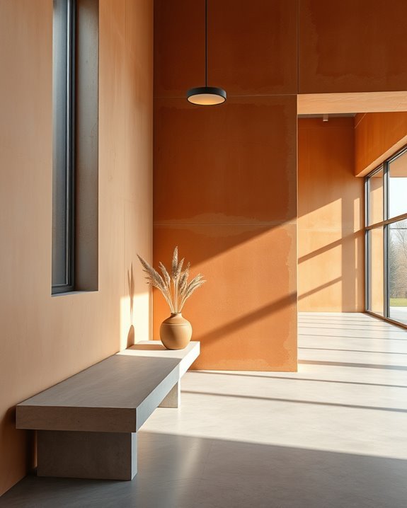 warm inviting plaster walls