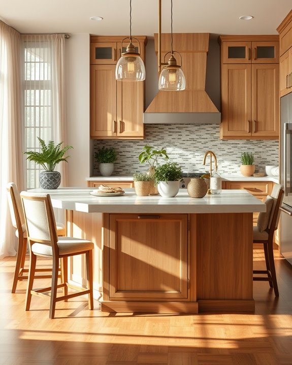 warm metal kitchen accents